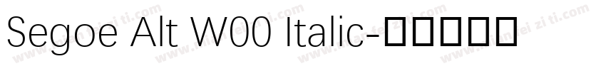 Segoe Alt W00 Italic字体转换